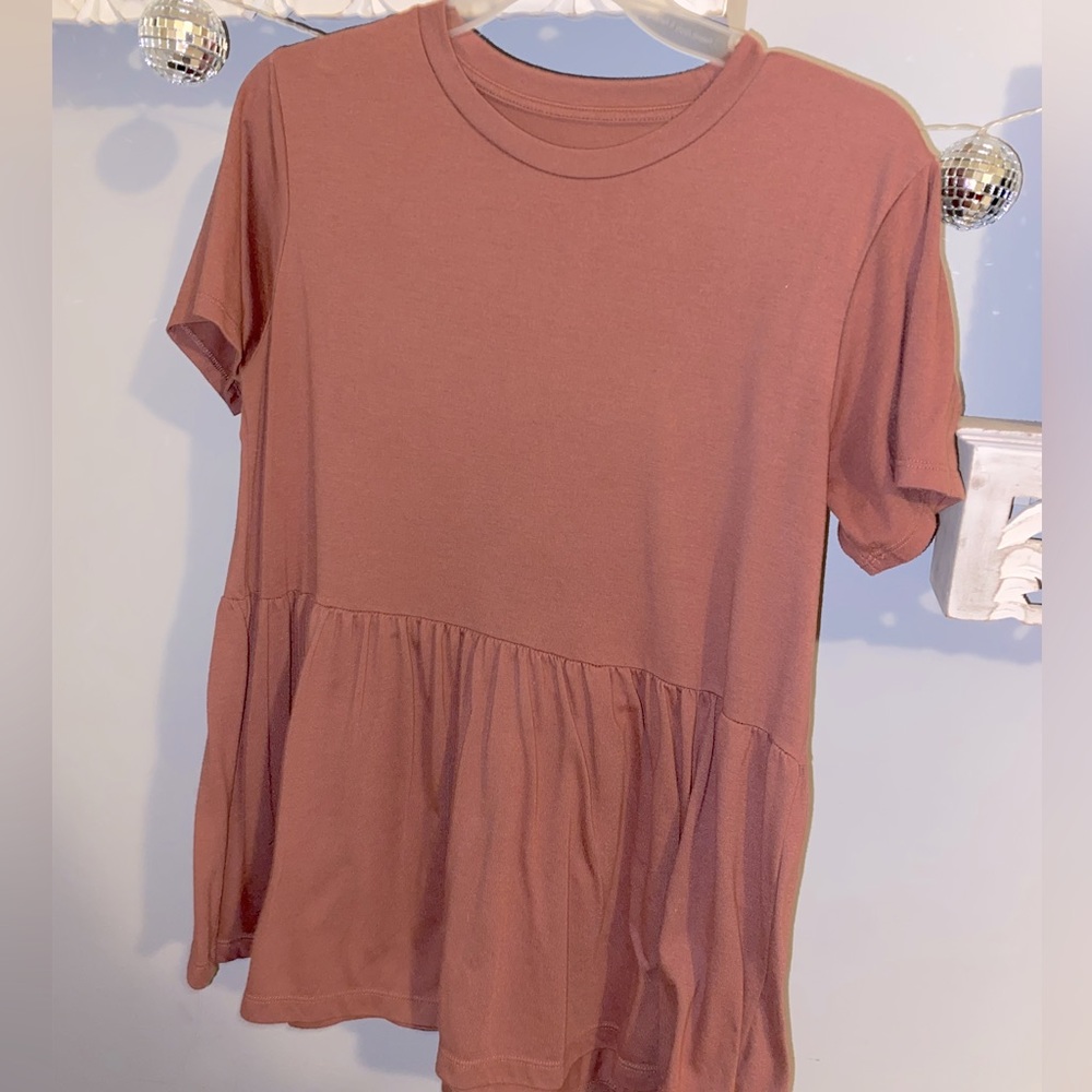 American Eagle Burnt Orange Babydoll Shirt